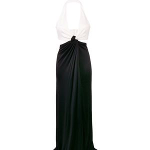 Galvan London Gown. Black/White